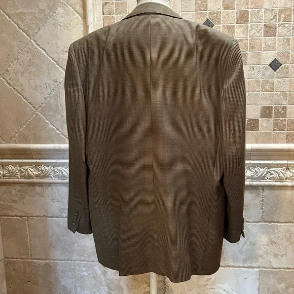 Vintage Jack Victor Brown and Black Print Wool Sport Coat
